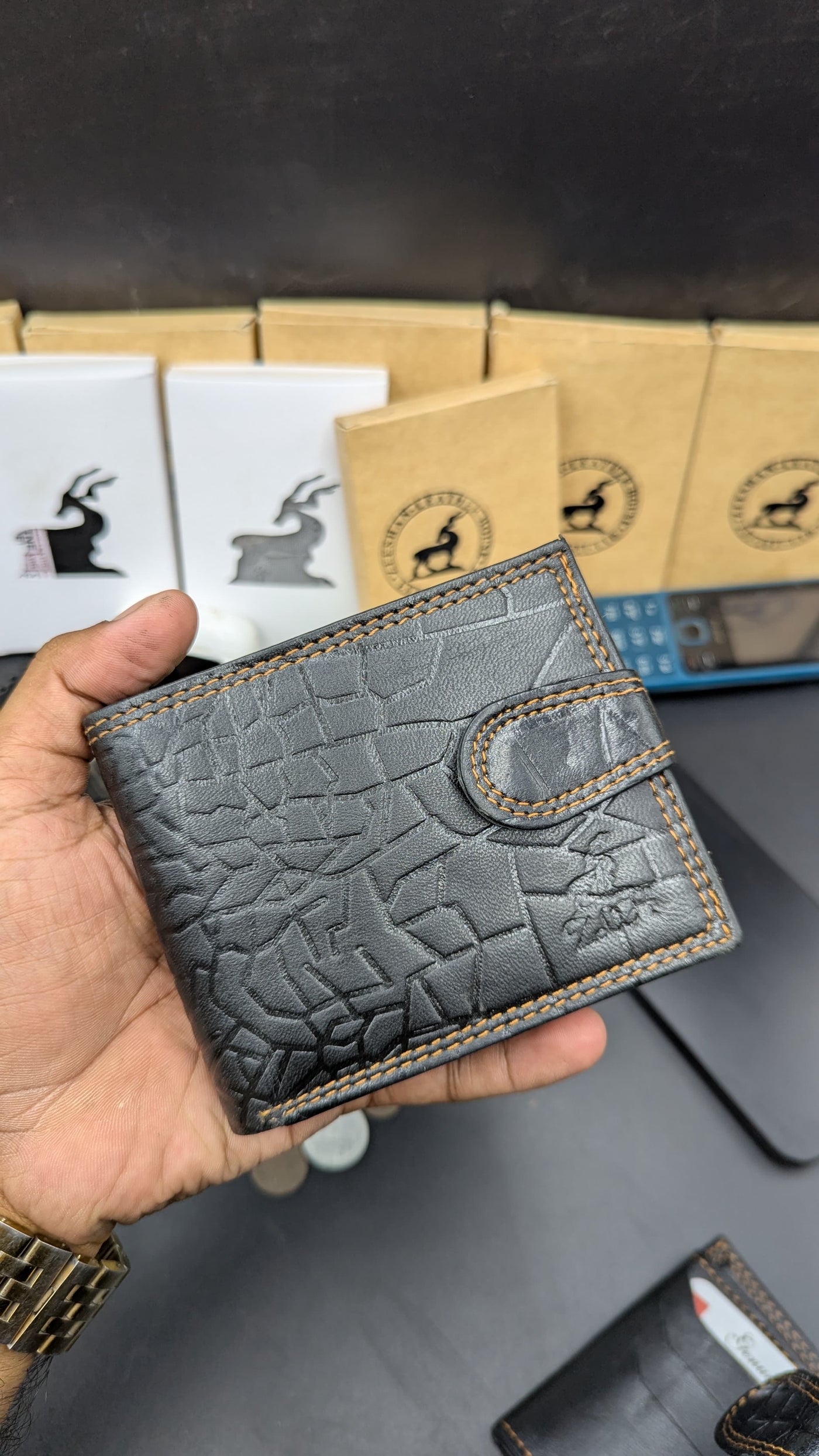 Genuine sheep leather wallet