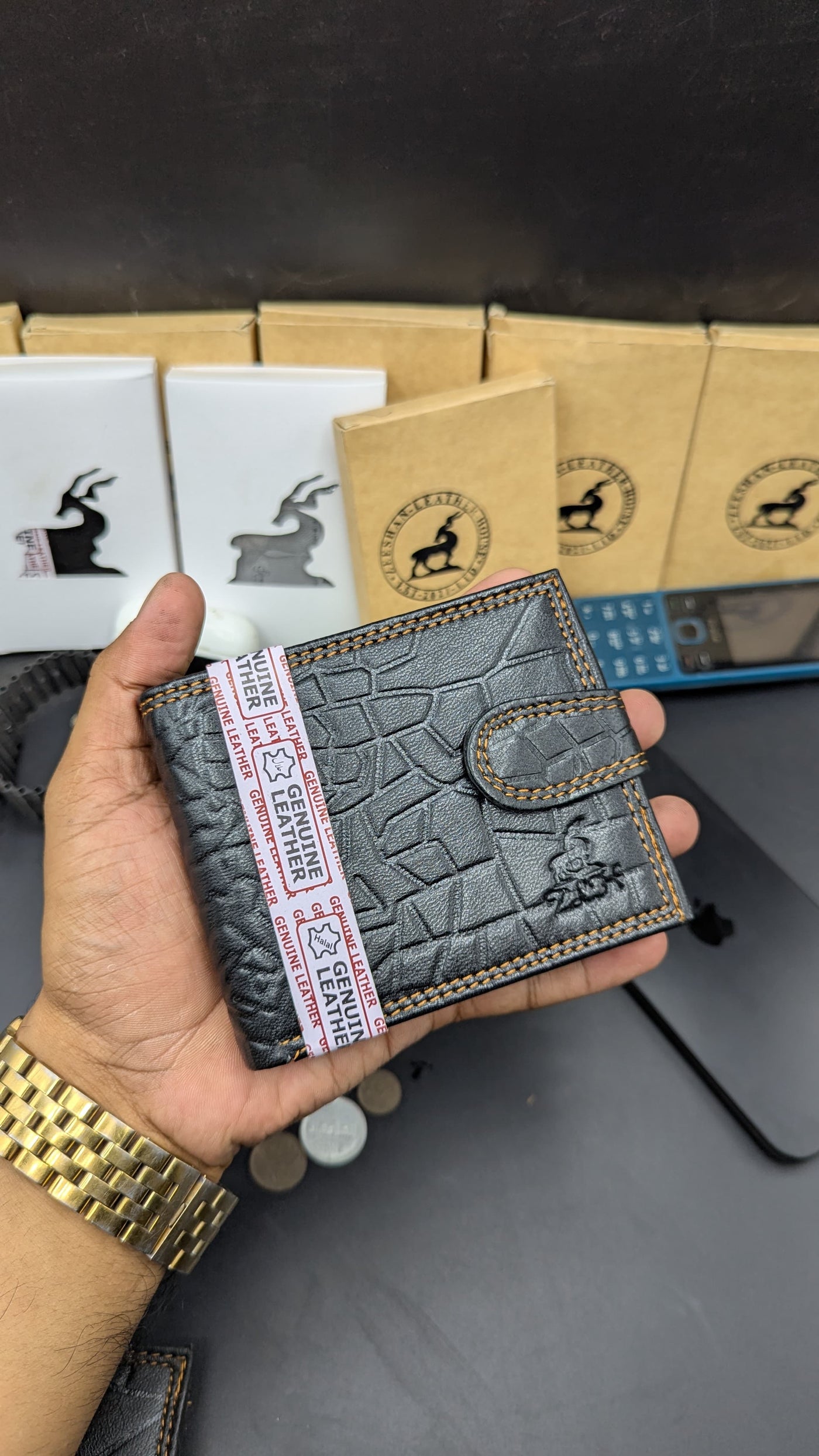 Genuine sheep leather wallet