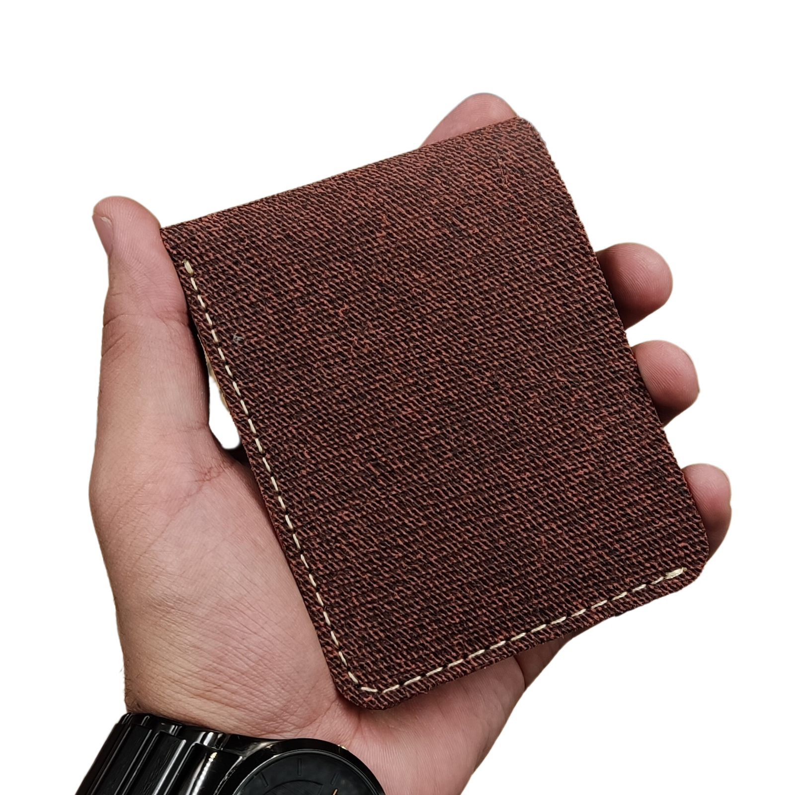 Premium Light Maroon Bi-Fold Italian Wallet with Hi-Chrome Texture