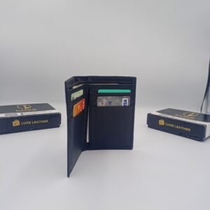 Card Holder Wallet - Black | 6 Card Slots, 2 Secret Compartments | Genuine Aniline | LLCH02