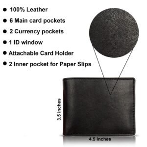Pure Men's Wallet | 6 Main Pockets | 2 Inner Pockets | ID Window | Card Holder | 2 Currency Pockets | BF01