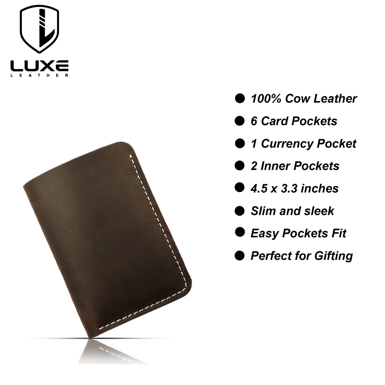 Luxurious Smart Style Wallet – 6 Cards & 2 Inner Pockets, Cash Compartment | LLCH03